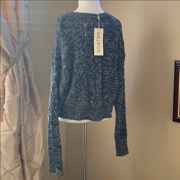 Wildfox blue distressed long sleeve Nancy … - Picture 6 of 7